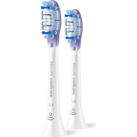Комплект от 2 броя накрайници G3 Premium Gum Care HX9052/87 за електрически четки за зъби Philips Sonicare, твърдост на косъмчет