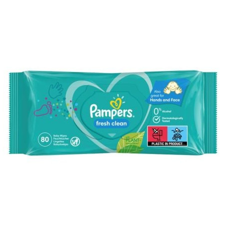 PAMPERS Fresh, мокри кърпички, 80бр.