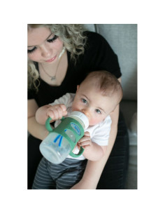 Силиконов държач за бебешко шише Dr.Browns Milestones Wide Neck 2