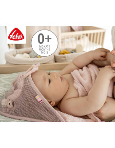 babyFEHN - Хавлия с качулка Фламинго Lazy, Crazy - Pink, 80x80 см 2