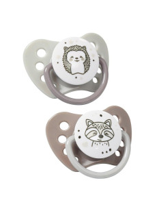 Анатомични силиконови залъгалки Babyono 2бр. NATURAL NURSING 6-18м.