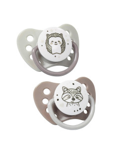Анатомични силиконови залъгалки Babyono 2бр. NATURAL NURSING 6-18м. 2