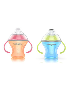 Неразливаща чаша с мек накрайник Babyono Natural 1456, 180 мл.