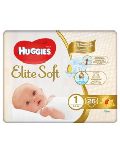 Бебешки пелени HUGGIES Extra Care 1 2-5 кг 26 бр.