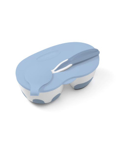 Кутия за храна Babyono с две отделения и прибор 1067/01