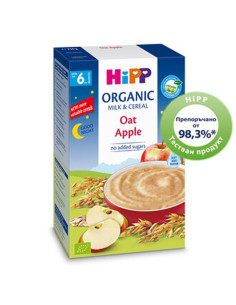 БИО млечна каша Hipp Лека нощ, овес и ябълка 250гр.