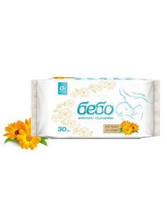 Бебешки мокри кърпи БЕБО с невен 30 бр.