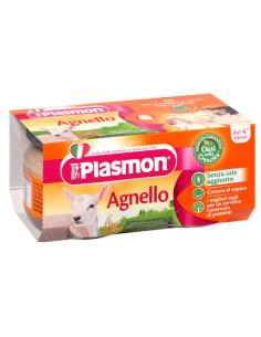Бебешко пюре Plasmon агнешко месо 4м 2х80гр.