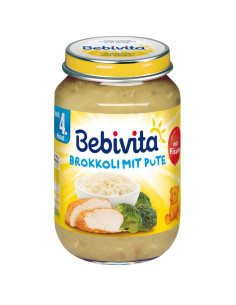 Бебешко пюре Bebivita броколи и пуешко месо 190гр.