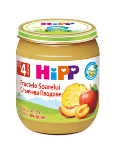 БИО Плодово пюре Hipp Слънчеви плодове 125гр.