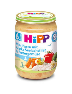 БИО пюре Hipp Рибно меню паста с филе от треска от Аляска и зеленчуци 190гр.