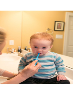 Четка Dr.Browns за първи зъбки и венци - Синьо слонче 2