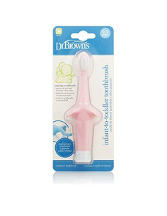 Четка Dr.Browns за първи зъбки и венци - Розово слонче 2