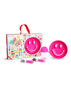 Комплект за хранене Munchkin Be happy розов 51874 2