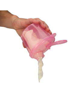 Дозатор за сухо мляко Dr.Browns с три отделения розов