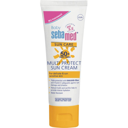 SEBAMED Бебешки SPF 50+, слънцезащитен крем, без парфюм, 75 мл
