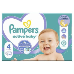 PAMPERS 9% ДДС Active Baby Размер 4, пелени, GP, 76 бр.