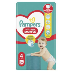 PAMPERS 9% ДДС Active Baby Размер 4, гащички, GP, 66 бр.