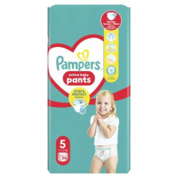 PAMPERS 9% ДДС Active Baby Размер 5, гащички, GP, 56 бр.