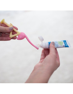 Четка Dr.Browns за първи зъбки и венци Фламинго HG058-P4