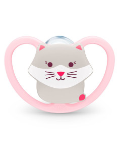 NUK биберон залъгалка силикон 0-6 мес. 1бр Space + box - Жаба