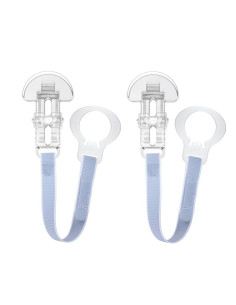 Клипс за залъгалка MAM Pastel сив 2 бр.