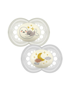 Залъгалка MAM Night Latex 6м+ 2 бр.