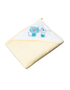 Бебешка хавлия с качулка Tega Baby Cat-Dog 100x100 см