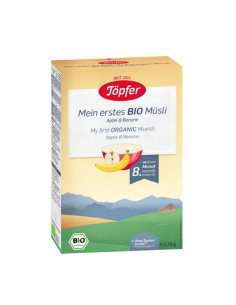 Моето първо Био мюсли Topfer (Ябълка и Банан) 8+м 175гр.