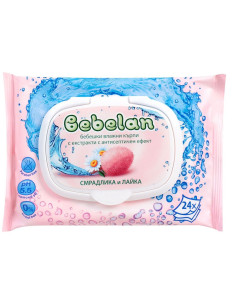 Бебешки мокри кърпи Bebelan Смрадлика и Лайка, 24 броя
