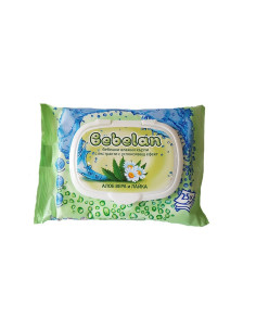 Бебешки мокри кърпи Bebelan с алое вера и лайка, мини 24 бр.