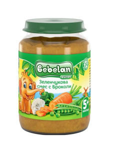 Бебешко пюре Bebelan Ovko Зеленчуково асорти 4+м. 190гр.