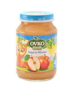 Бебешко пюре Bebelan Ovko Ябълки 4+м. 190гр.