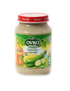 Бебешко пюре Bebelan Ovko Тиквички с Картофи 4+м 190гр.
