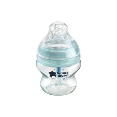 Самостерилизиращо се шише за хранене Tommee Tippee Advanced Anti-Colic+, с иновативна система за намаляване на коликите, 150 мл,