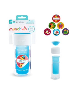 Чаша Munchkin 360 със стикери 266 мл. Blue