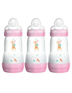 Шише MAM Easy S. Anti-Colic Bottle 260 ml, 3 бр, Розов 2