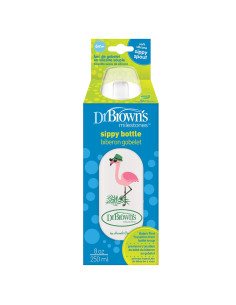 Преходно шише Dr. Browns Milestones 250 ml Фламинго 2