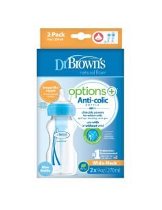 Шише Dr.Browns Wide-Neck Options+ 2 бр. 270 ml Синьо 2
