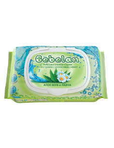 Бебешки мокри кърпи Bebelan Алое вера и Лайка 24бр.