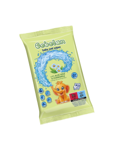 Бебешки мокри кърпи Bebelan с алое вера и лайка 20 бр.