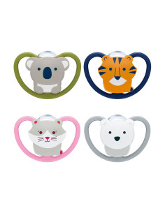 Бебешка силиконова залъгалка Nuk Space 6-18м., асортимент 2