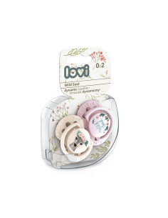 Силиконова залъгалка Lovi Wild Soul, момиче, 0-2м, 2 броя 2