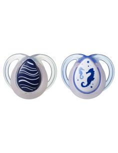 Ортодонтични залъгалки Tommee Tippee Night, 0-6м, 2 броя, морско конче