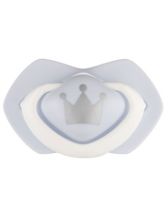 Комплект от симетрични силиконови залъгалки Canpol Royal Baby, 2 броя, 6-18 м, сини