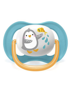 Ортодонтични залъгалки Philips-Avent Ultra Air Animals 2 броя, със стерилизаторна кутия, пингвин/костенурка, 6-18м 2