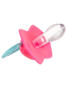 Комплект от симетрични силиконови залъгалки Canpol Neon Love, 2 броя, 18+ м, розови