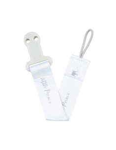 Клипс за залъгалка с лента Canpol Royal Baby, сив