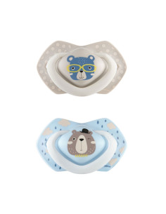 Комплект от симетрични силиконови залъгалки Canpol Bounjour Paris, 2 броя, 0-6 м, сини 2