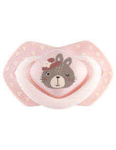 Комплект от симетрични силиконови залъгалки Canpol Bounjour Paris, 2 броя, 0-6 м, розови 2